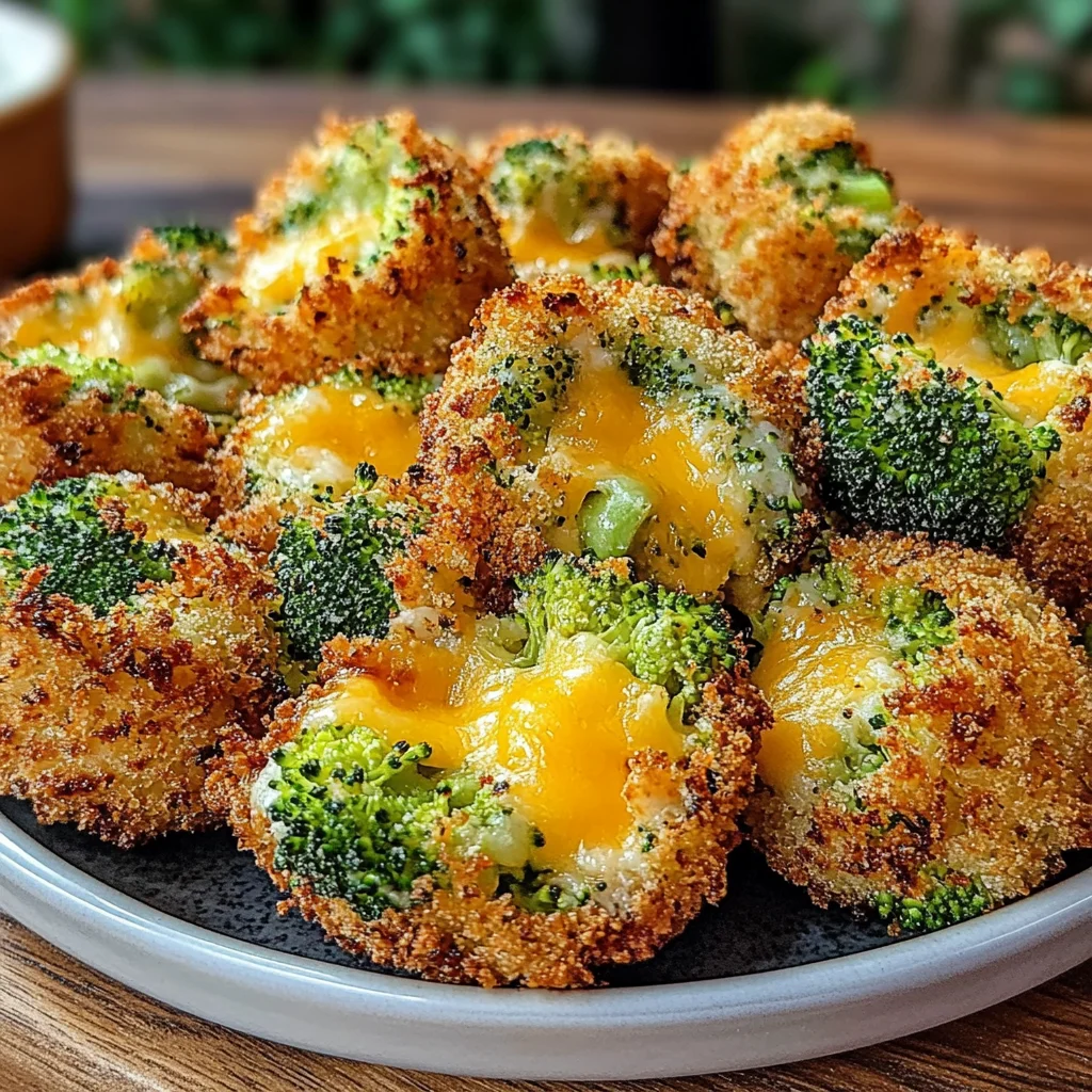 Air Fryer Broccoli Cheddar Poppers