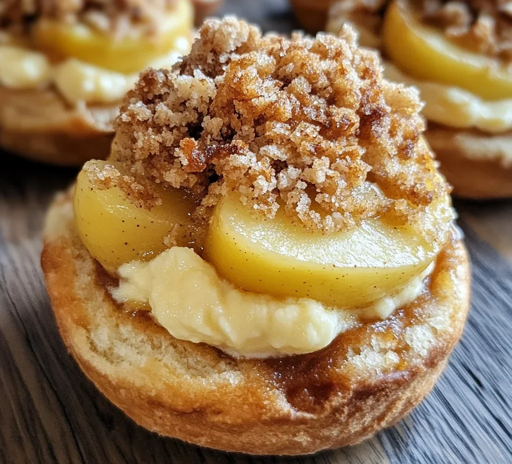 Apple Cheesecake Crumble Buns