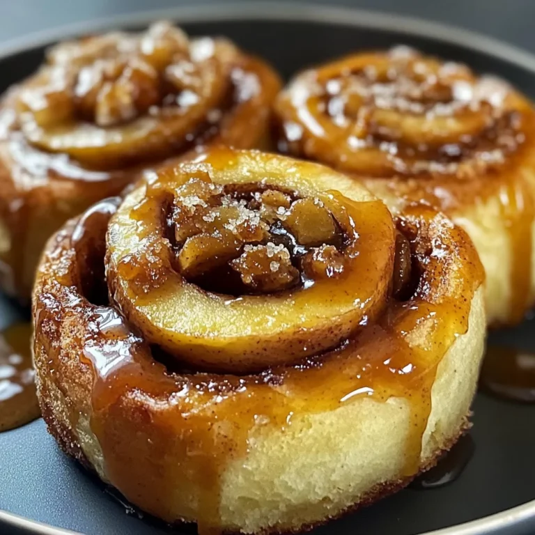 Caramel Apple Cinnamon Rolls with Brown Sugar Glaze