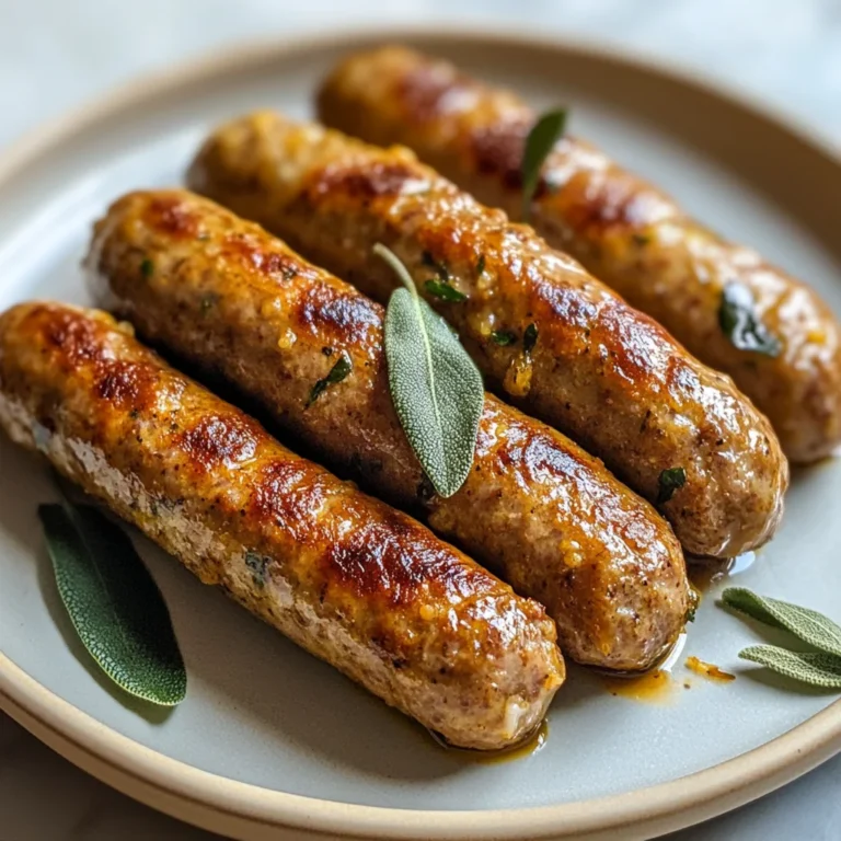 Chickpea Based Vegan Sausage Links with Sage