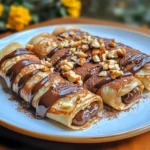 Chocolate Hazelnut Crepe Rolls