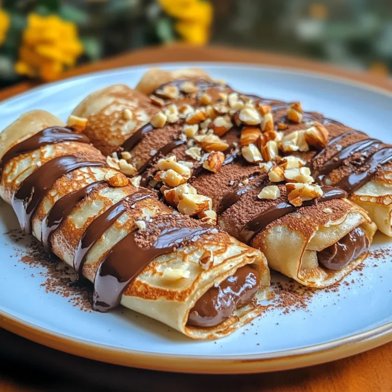 Chocolate Hazelnut Crepe Rolls