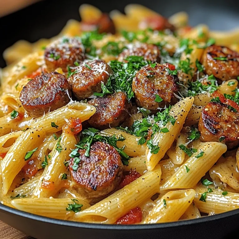 Creamy Cajun Sausage Pasta Skillet