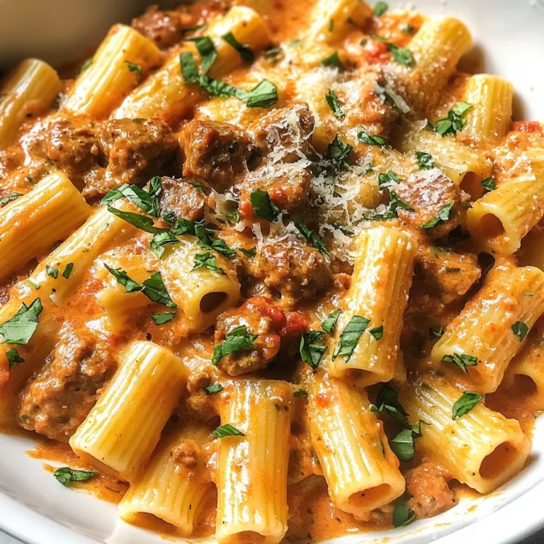 Creamy Sausage Rigatoni Pasta Recipe