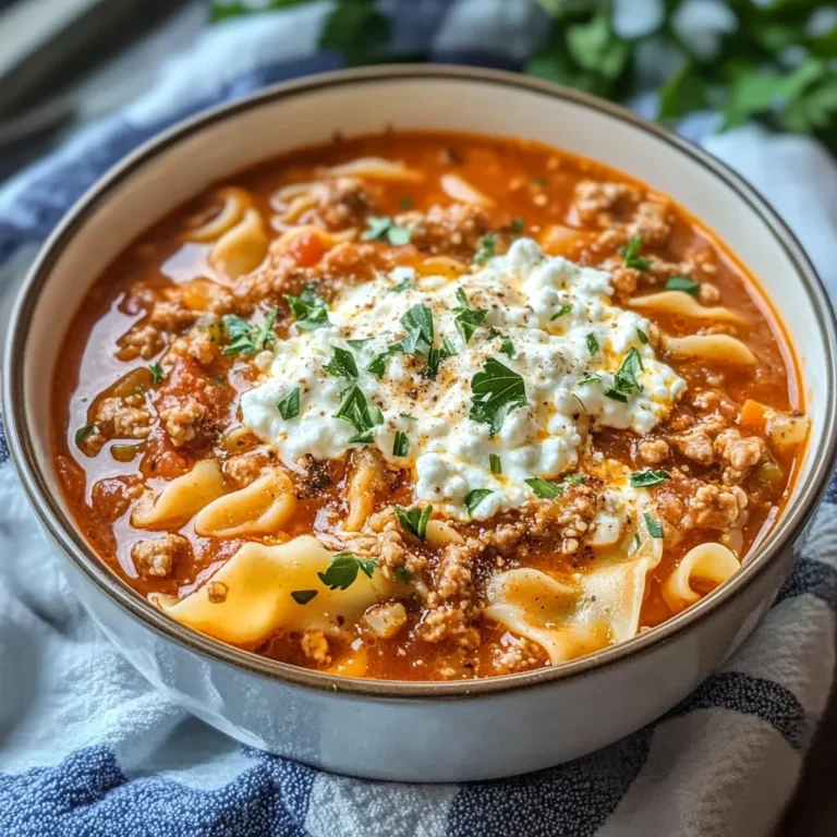 High Protein Lasagna Soup