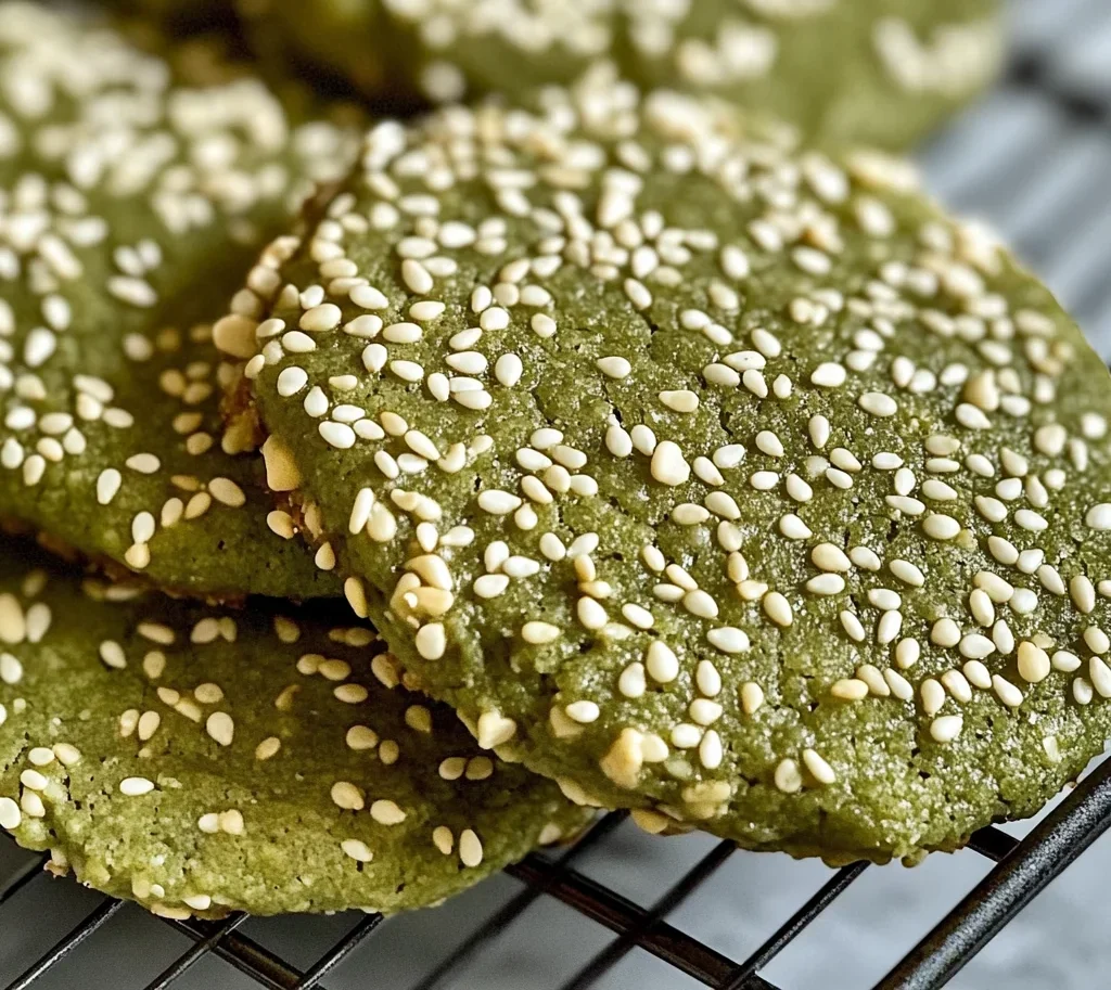 Matcha Sesame Cookies