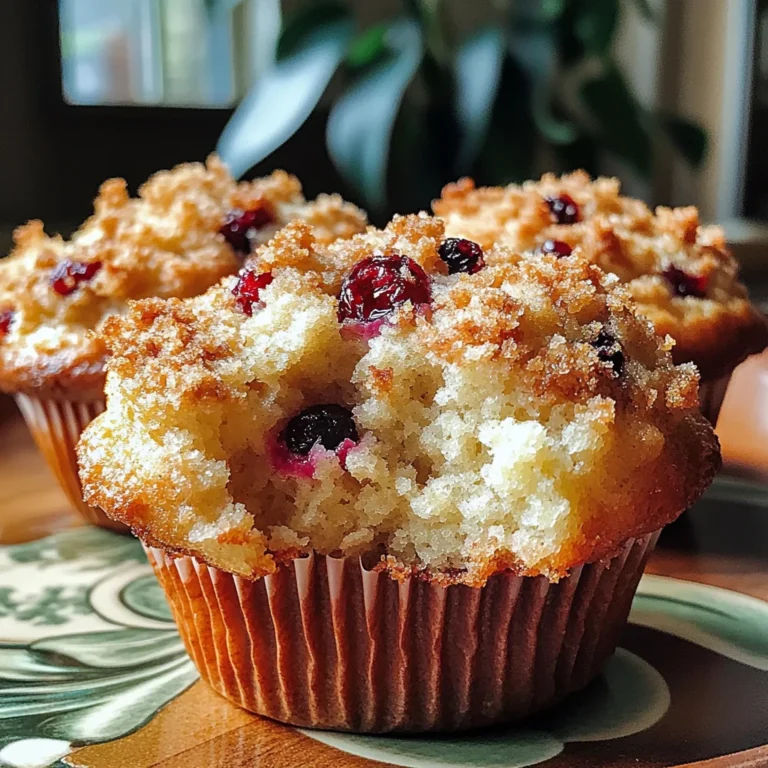 Pear & Cranberry Streusel Muffins
