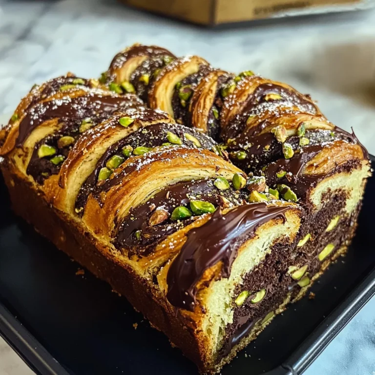 Pistachio Chocolate Babka Pull Apart