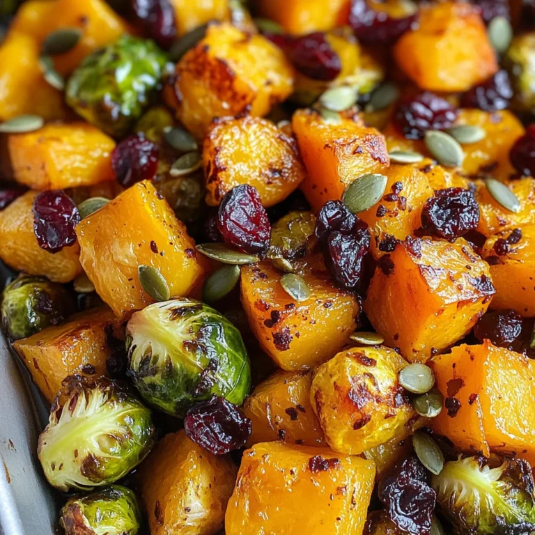 Roasted Butternut Squash & Brussels Sprouts