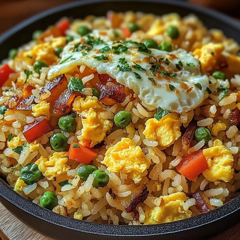 Savory Vegetable Fried Rice with Scrambled Eggs