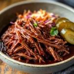 Slow Cooker Apple Cider Pulled beef