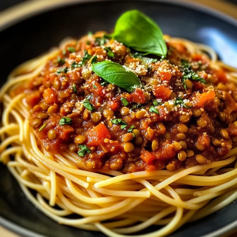 Spaghetti with Vegan Lentil Bolognese