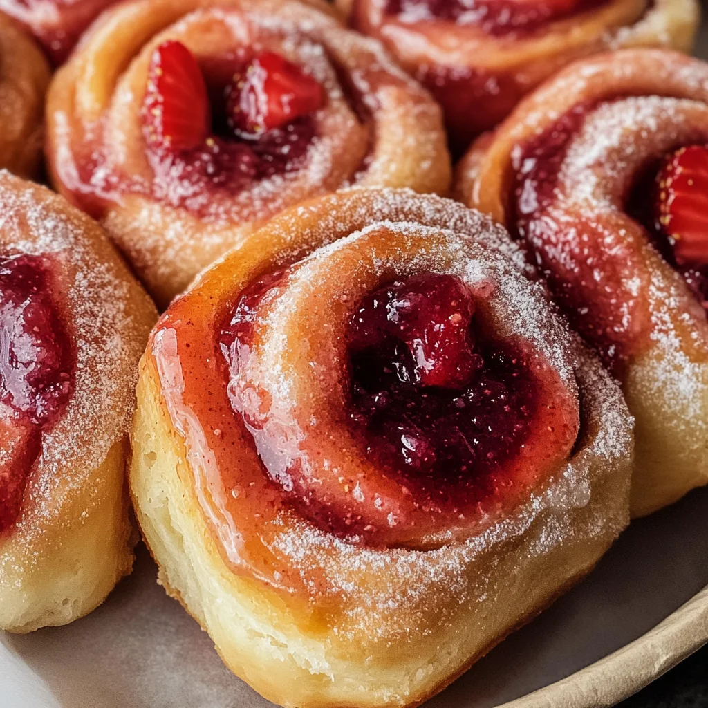 Strawberry Donut Rolls