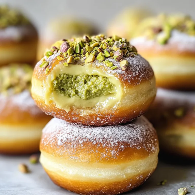 Vegan Donuts Filled with Pistachio Pastry Cream