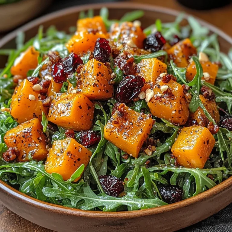 Warm Butternut Squash Salad with Arugula