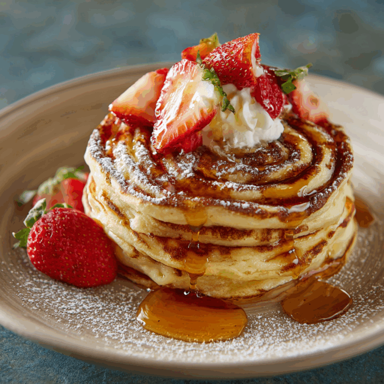 Cinnamon Swirl Ricotta Pancakes
