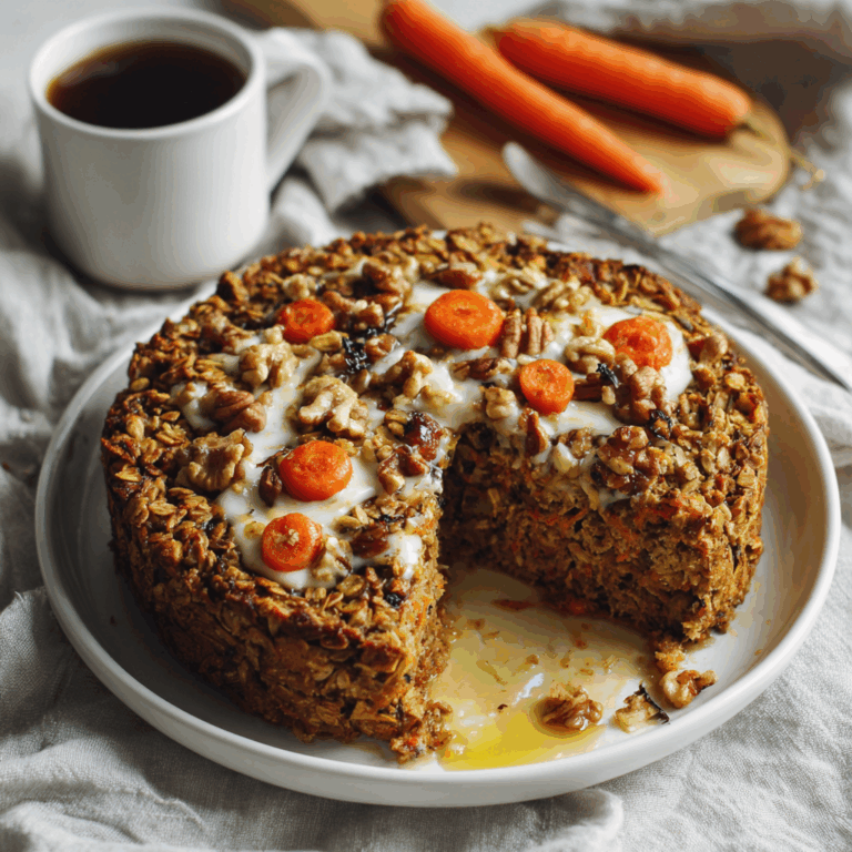 Healthy Carrot Cake Baked Oatmeal
