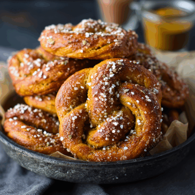 Pumpkin Cinnamon Sugar Soft Pretzels