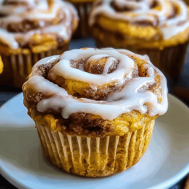 Pumpkin Cinnamon Roll Muffins